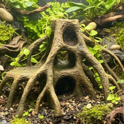 Aquarium Wood Decor Red Mangrove Caves - 3D Printed Natural Root Hideout for Fish & Shrimp - "Red Mangrove Caves" Model
