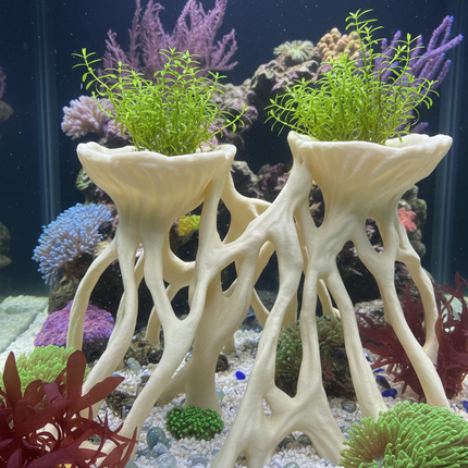 Aquarium Wood Decor Mangrove Root Planters - 3D Printed Mangrove Roots for Live Plants - "Mangrove Root Planters" Model
