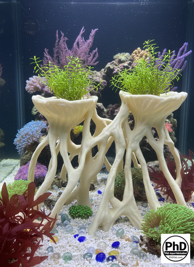 Aquarium Wood Decor Mangrove Root Planters - 3D Printed Mangrove Roots for Live Plants - "Mangrove Root Planters" Model