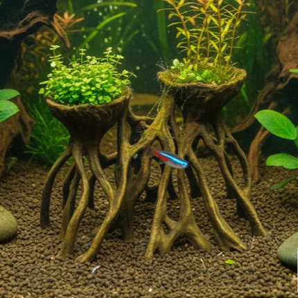 Aquarium Wood Decor Mangrove Root Planters - 3D Printed Mangrove Roots for Live Plants - "Mangrove Root Planters" Model