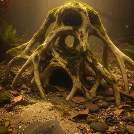 Aquarium Driftwood Decor Red Mangrove Roots - 3D Printed Natural Look Wood for Fish Tanks - "Red Mangrove Roots" Model