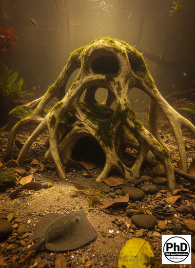 Aquarium Driftwood Decor Red Mangrove Roots - 3D Printed Natural Look Wood for Fish Tanks - "Red Mangrove Roots" Model