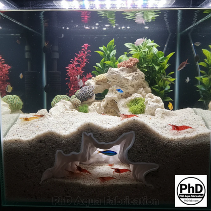 Aquarium Cave Decor - Underground Tunnel & Root Cavern - Natural Look Aquascaping & Terrarium Ornament - "Sunflower Root Cavern" Model