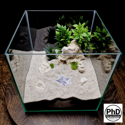 Aquarium Cave Decor - Underground Tunnel & Root Cavern - Natural Look Aquascaping & Terrarium Ornament - "Sunflower Root Cavern" Model