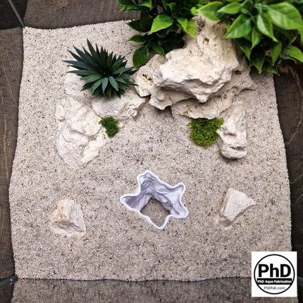 Aquarium Cave Decor - Underground Tunnel & Root Cavern - Natural Look Aquascaping & Terrarium Ornament - "Sunflower Root Cavern" Model