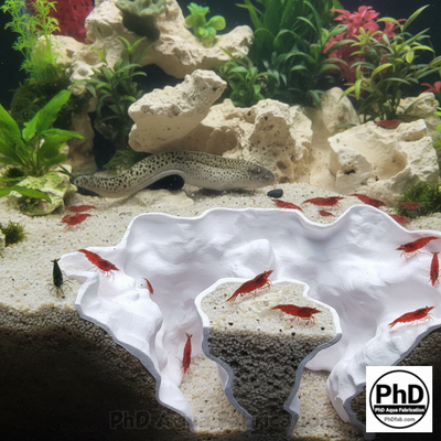 Aquarium Decor Rift - 3D Printed Double Divider for Fish Tank Aquascaping - "Rocky Chaos Den" Model