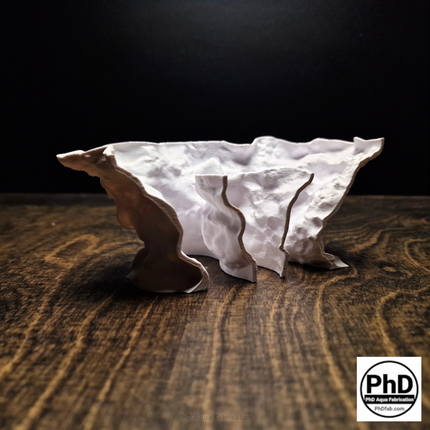 Aquarium Decor Rift - 3D Printed Double Divider for Fish Tank Aquascaping - "Rocky Chaos Den" Model