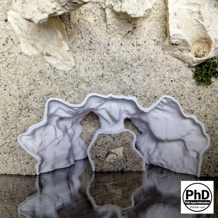 Aquarium Decor Rift - 3D Printed Double Divider for Fish Tank Aquascaping - "Rocky Chaos Den" Model