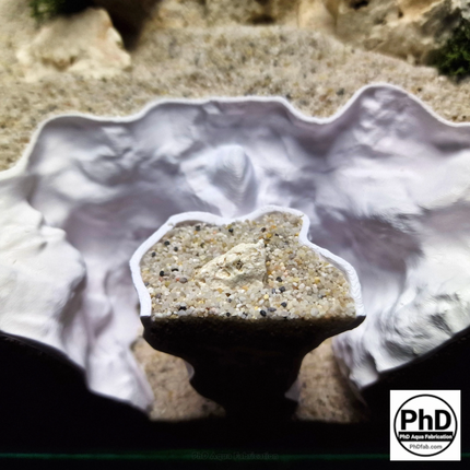 Aquarium Decor Rift - 3D Printed Double Divider for Fish Tank Aquascaping - "Rocky Chaos Den" Model