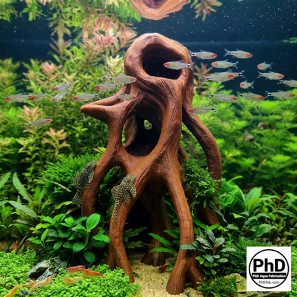Aquarium Wood Decor - Tall 3D Printed Natural Look Wood Propagules for Vertical Aquascaping - "High Mangrove Roots" Model