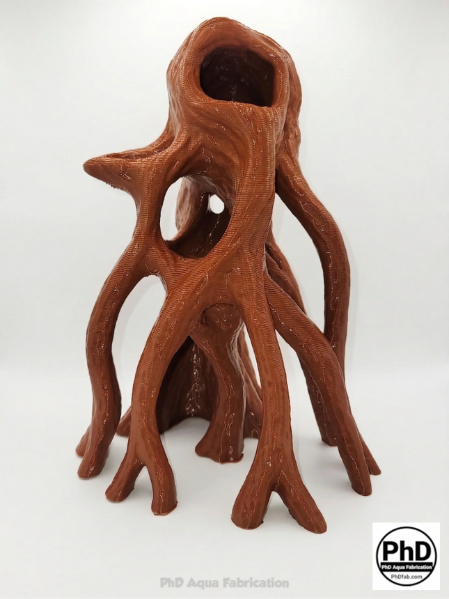 PhD Aqua Fabrication Aquarium Wood Decor - Tall 3D Printed Natural Look Wood Propagules for Vertical Aquascaping - "High Mangrove Roots" Model